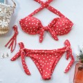 STRÓJ KĄPIELOWY BIKINI KROPKI CZERWONE HANA .jpg