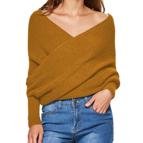 Miękki Sweter Szal Z Rękawami Żółty Hollie