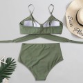 Strój Kąpielowy Bikini Wiązanie Wysoki Stan Zielony Rue .jpg