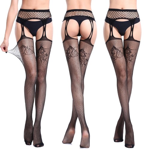 Rajstopy Damskie Wzory Czarne Pończochy