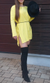 Luźna Tunika Damska Z Zamkiem Polar Żółty.png