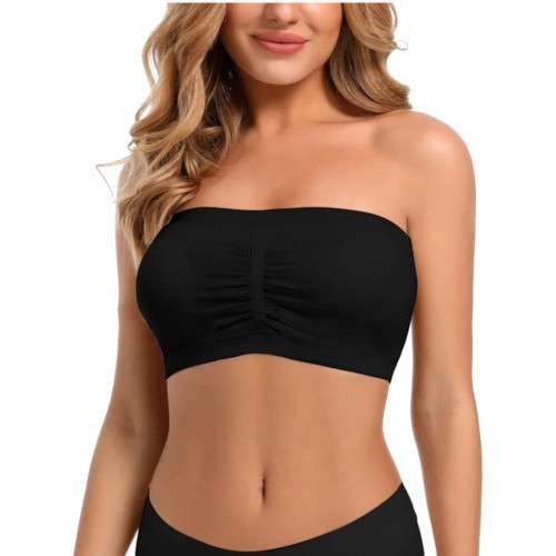 Top Sportowy Biustonosz Bezszwowy Czarny Ivy