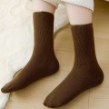 Długie Skarpetki Ocieplane Ciemny Brąz