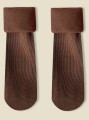 Długie Skarpetki Ocieplane Ciemny Brąz