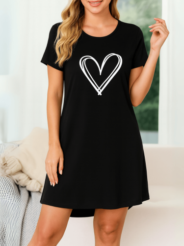 Damska Koszula Nocna Piżama Czarna Kiria