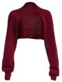 Sweter Szal Z Rękawami Bordowy Dolores