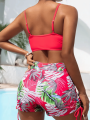 Strój Kąpielowy Dwuczęściowy z Szortami Różowy Korfu