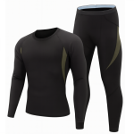 Męska Bielizna Termoaktywna Komplet Termiczny Czarny