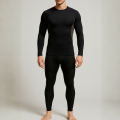 Męska Bielizna Termoaktywna Komplet Termiczny Czarny