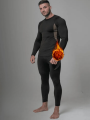 Męska Bielizna Termoaktywna Komplet Termiczny Czarny