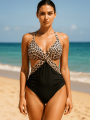 Wyszczuplający Strój Kąpielowy Jednoczęściowy Panterka Amy