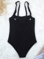 Jednoczęściowy Wyszczuplający Strój Kąpielowy Czarny Everly