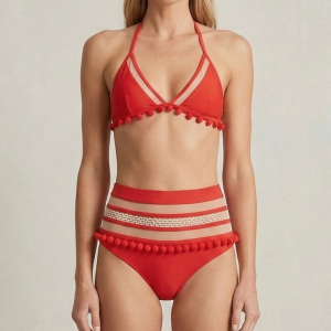 BIKINI BOHO STRÓJ KĄPIELOWY CZERWONY KAKALINA