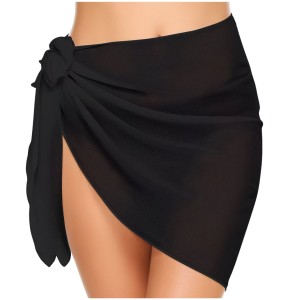 Pareo Plażowe Chusta Letnia Spódnica Na Lato Czarna