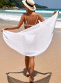 Pareo Plażowe Chusta Letnia Spódnica Na Lato Biała
